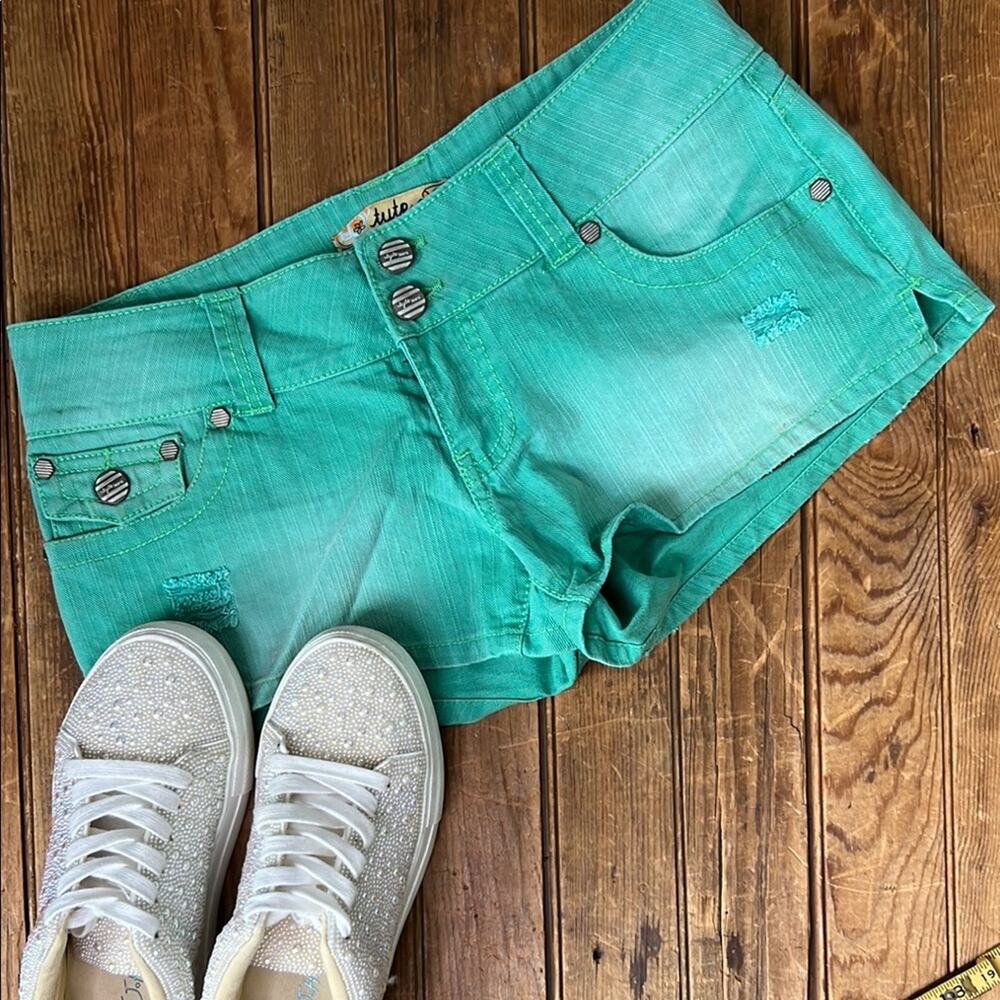 Vibrant Green Women Shorts